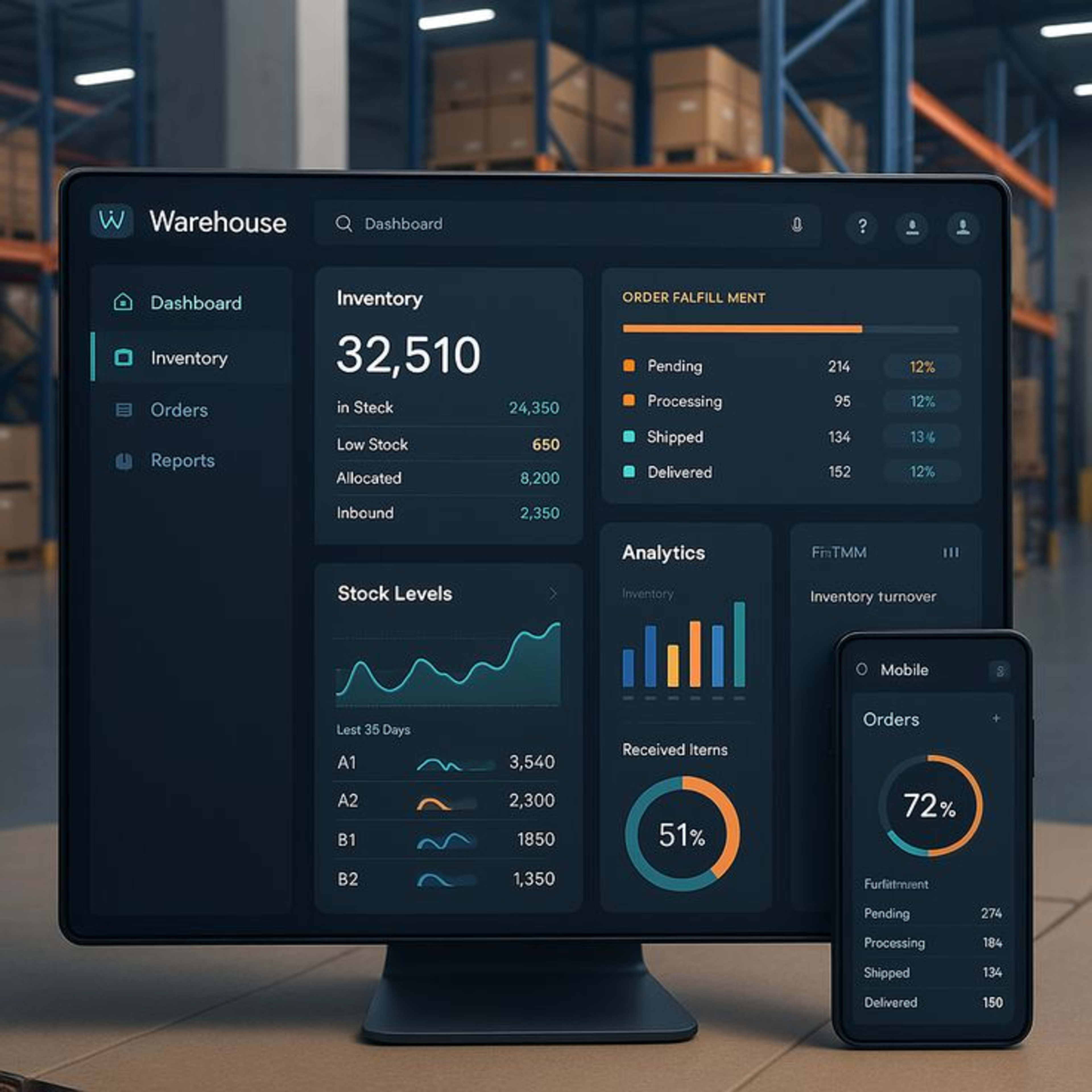 Data warehouse and analytics dashboard