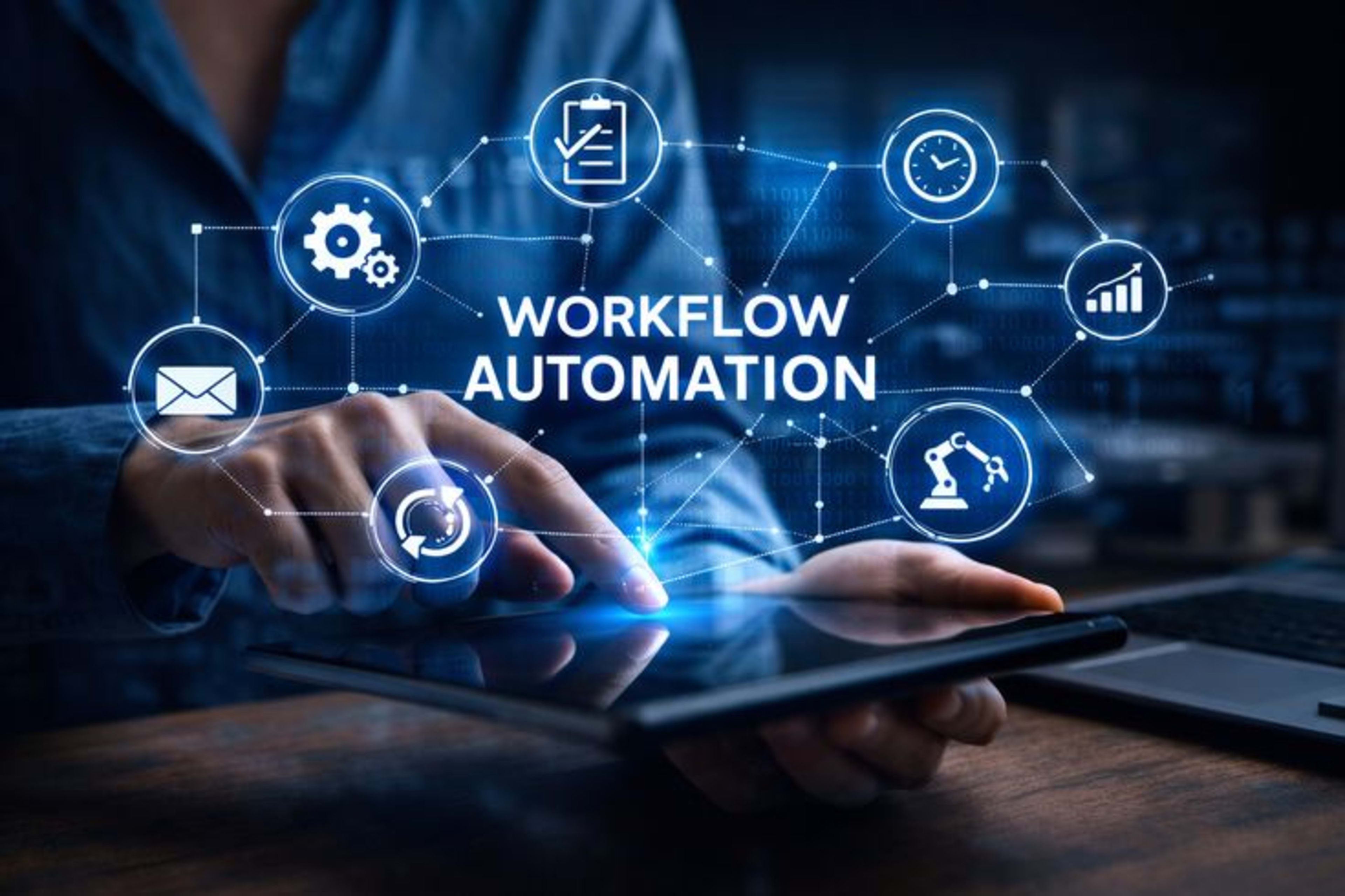 Workflow automation visualised on a whiteboard